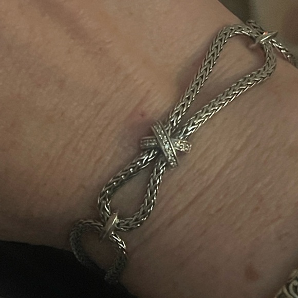 Authentic John hardy x mid diamond bracelet 7 1/4” Comes with original pouch. - Picture 1 of 7